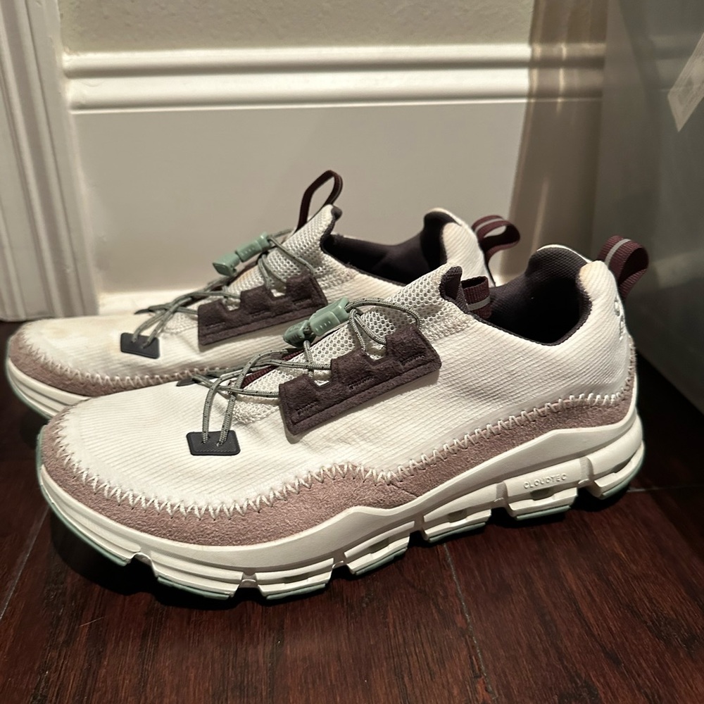 Women's White and Brown On Cloudnova Shoes